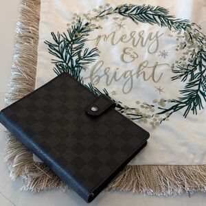 Louis Vuitton Black Damier MM Agenda